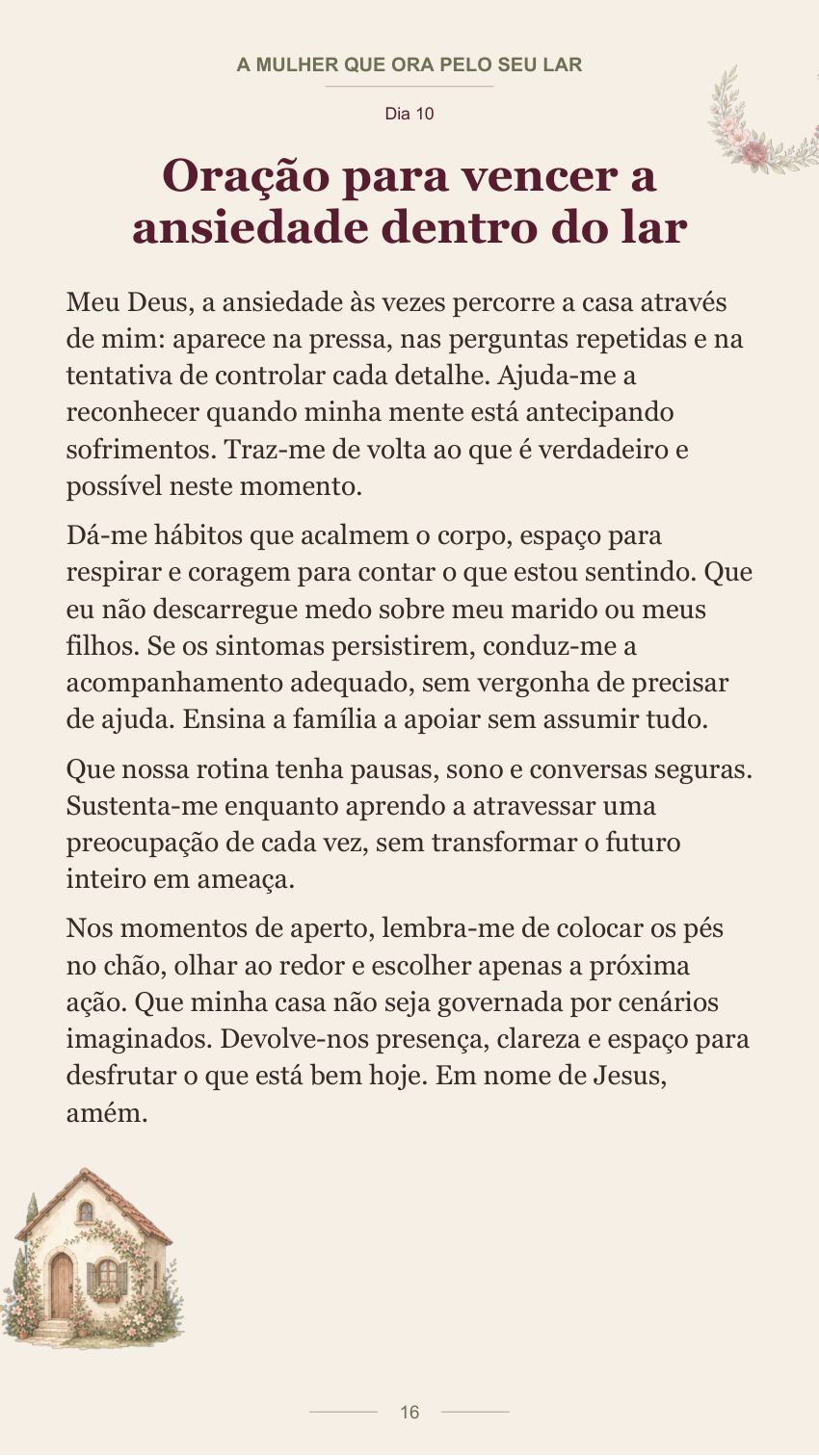 Página real da oração sobre ansiedade